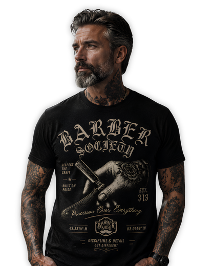 BARBER SOCIETY Unisex graphic t-shirt
