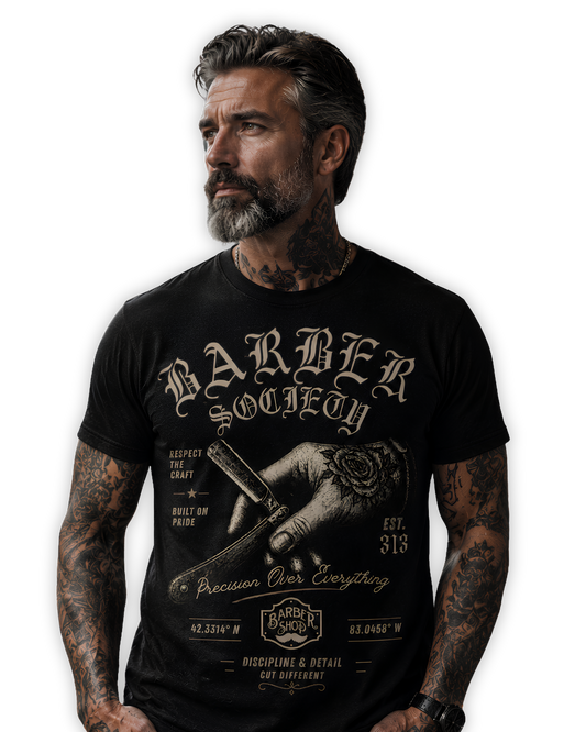 BARBER SOCIETY Unisex graphic t-shirt