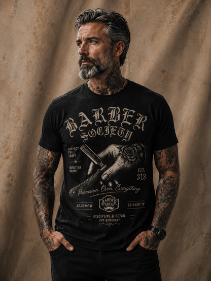 BARBER SOCIETY Unisex graphic t-shirt